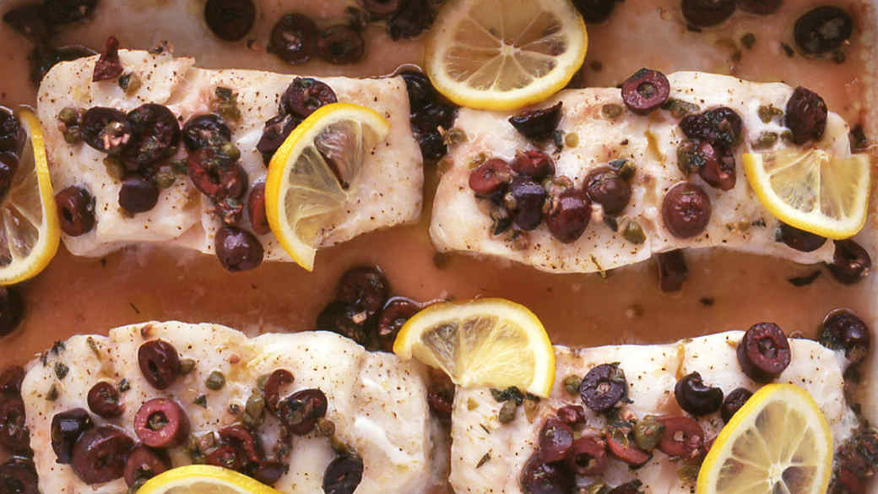 Baked Fish with Olives
